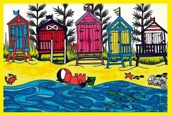 "Beach Hut" Sight Impaired 28 Piece Jigsaw Puzzle