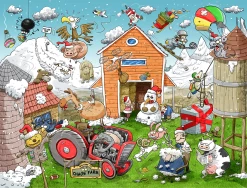 Christmas At Chaos Farm - No.1 1000 Or 500 Piece Jigsaw Puzzle