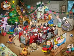 Chaos At Christmas Lunch - No. 11 1000 Or 500 Piece Jigsaw Puzzles