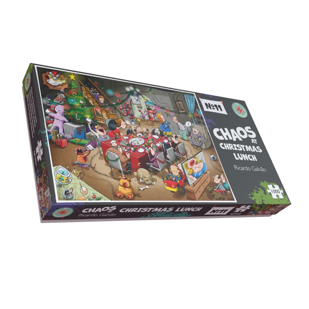Chaos At Christmas Lunch - No. 11 1000 Or 500 Piece Jigsaw Puzzles - Image 3