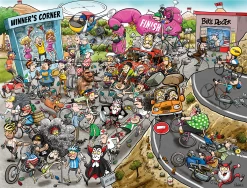 Chaos At The Cycling Tournament - No.12 1000 Piece Jigsaw Puzzle