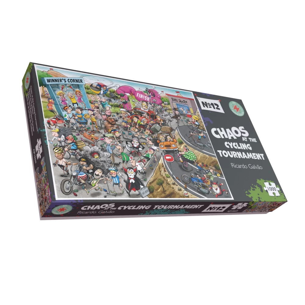 Chaos At The Cycling Tournament - No.12 1000 Piece Jigsaw Puzzle - Image 3
