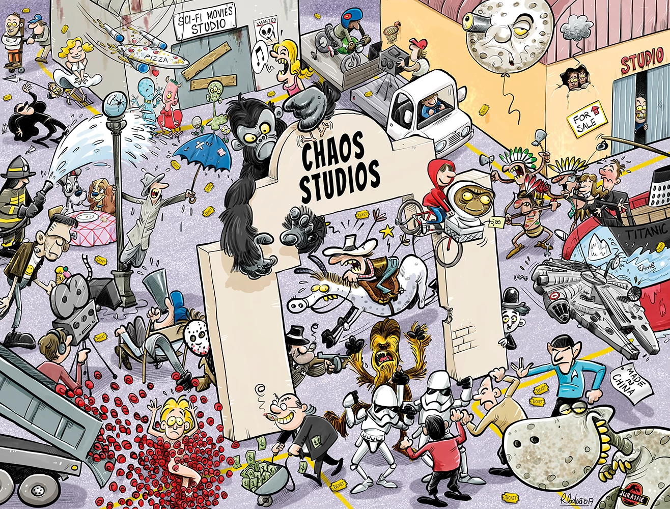 Chaos At The Movies - No.9 1000 Piece Jigsaw Puzzle