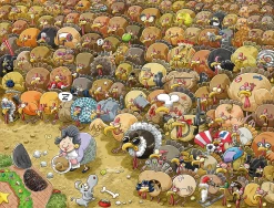 Christmas Chaos At Turkey Farm - No.3 1000 Or 500 Piece Jigsaw Puzzle