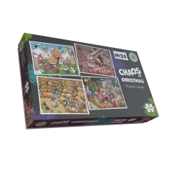 Chaos Christmas 4 X 500 Piece Jigsaw Puzzle Set
