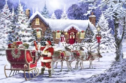 Santa's Visit 300 Piece Wooden Jigsaw
