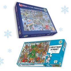 Comical Christmas 2 X 1000 Piece Jigsaw Puzzle Bundle