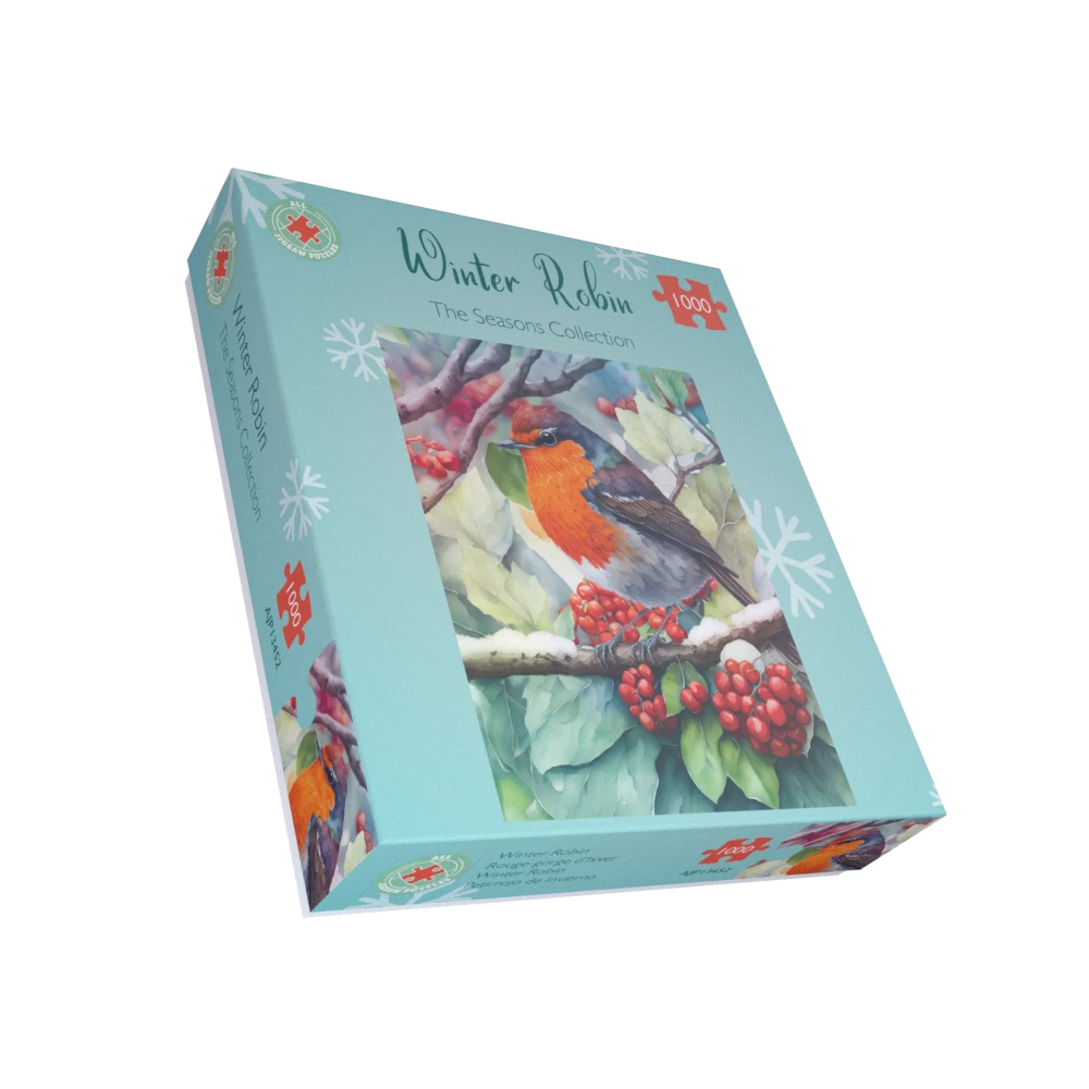 Winter Robin 1000 Piece Jigsaw Puzzle - Image 2