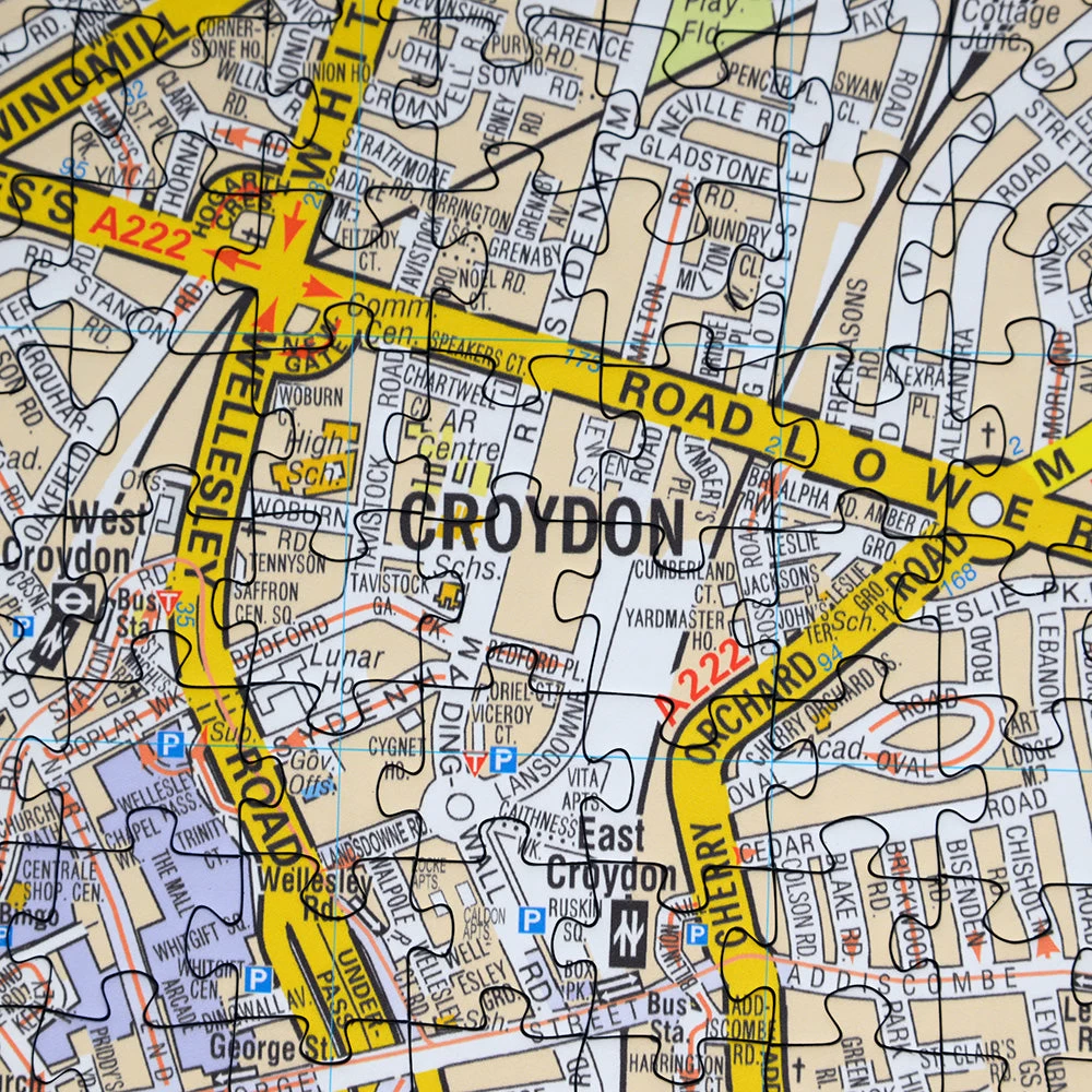 A To Z Map Of Croydon 1000 Piece Jigsaw - Image 4