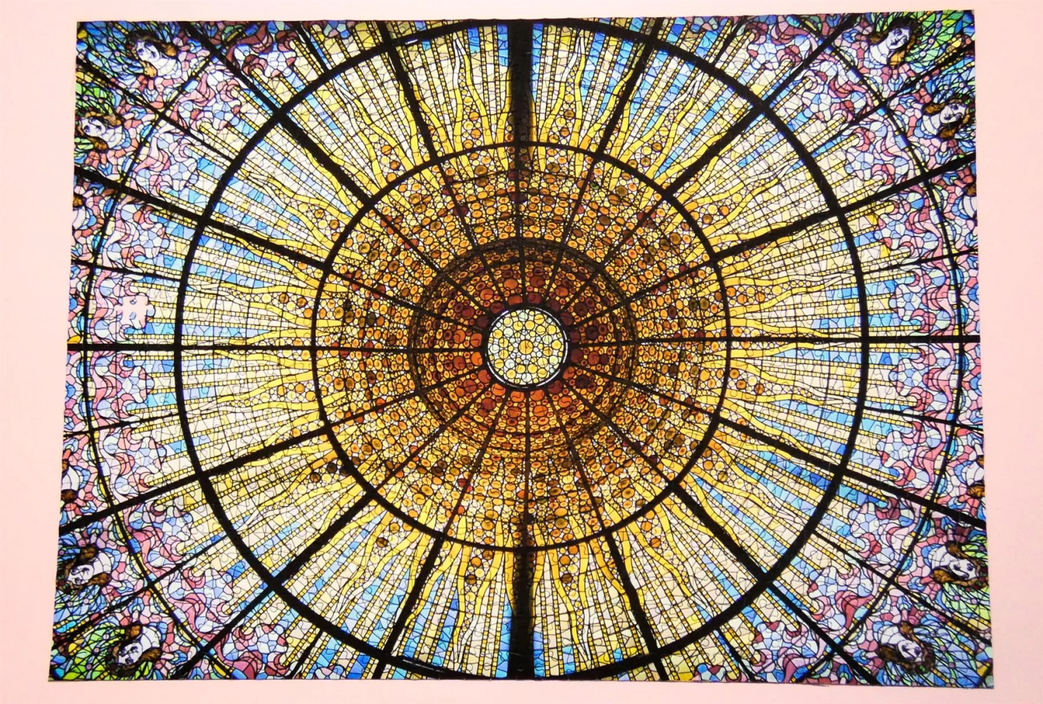 Barcelona Stained Glass Window 1000 Piece Jigsaw Puzzle - Image 3