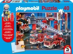 Schmidt Playmobil: The Fire Department Puzzle & Play 40 Piece Jigsaw Puzzle