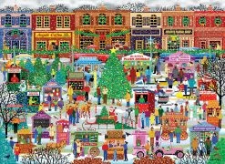 Eurographics Downtown Holiday Festival 500 Piece Jigsaw Puzzle