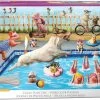 Eurographics Crazy Pool Day By Lucia Heffernan 500 Piece Lenticular Jigsaw Puzzle