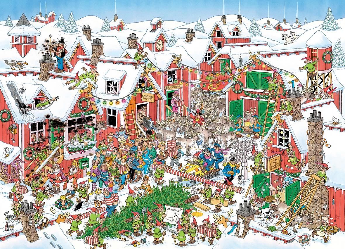 Jumbo Jan Van Haasteren Santa's Village 1000 Piece Jigsaw Puzzle