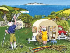 First Things First - The Camping Collection - Trai Hiscock 1000 Or 500 Piece Jigsaw Puzzle