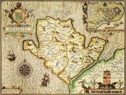 Anglesey Historical Map 1000 Piece Jigsaw Puzzle (1610)