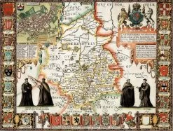 Cambridgeshire Historical Map 1000 Piece Jigsaw Puzzle (1610)