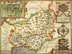 Carmarthenshire Historical Map 1000 Piece Jigsaw Puzzle (1610)