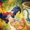 Cockerel, Hen & Dragon, 1000 Piece Jigsaw Puzzle