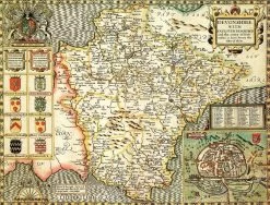 Devon Historical Map 1000 Piece Jigsaw Puzzle (1610)