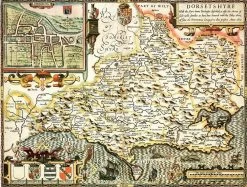 Dorset Historical Map 1000 Piece Jigsaw Puzzle (1610)