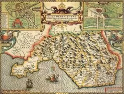 Glamorgan Historical Map 1000 Piece Jigsaw Puzzle (1610)