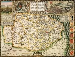 Norfolk Historical Map 1000 Piece Jigsaw Puzzle (1610)