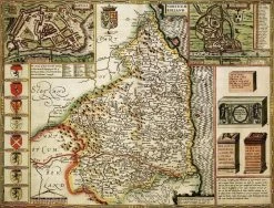 Northumberland Historical Map 1000 Piece Jigsaw Puzzle (1610)