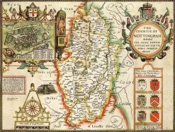 Nottinghamshire Historical Map 1000 Piece Jigsaw Puzzle (1610)