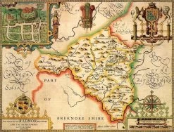 Radnorshire Historical Map 1000 Piece Jigsaw Puzzle (1610)