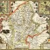 Staffordshire Historical Map 1000 Piece Jigsaw Puzzle (1610)