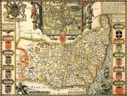 Suffolk Historical Map 1000 Piece Jigsaw Puzzle (1610)