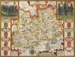 Surrey Historical Map 1000 Piece Jigsaw Puzzle (1610)