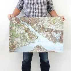 Hometown Map Tea Towel - 100% Cotton