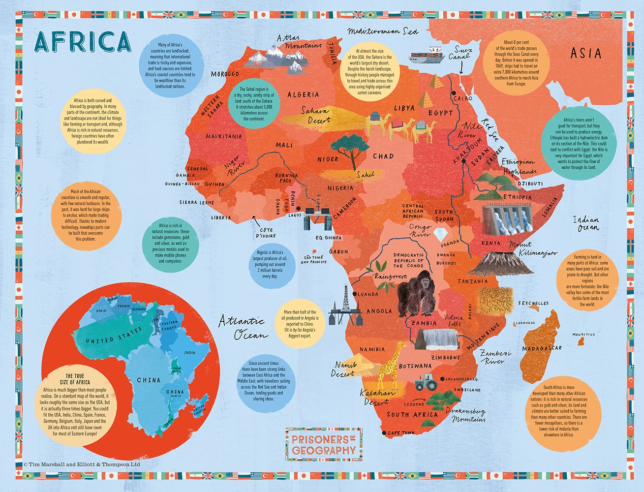 Prisoners Of Geography Africa Map 500 Piece Jigsaw Puzzle