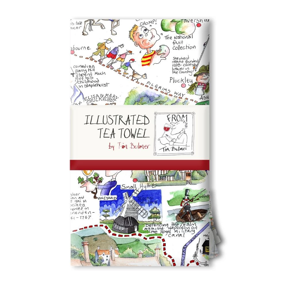 Tim Bulmer's Map Of Kent Jigsaw & Tea Towel Gift Bundle - Image 3