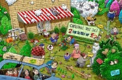 Chaos At Christmas Tree Farm - No. 10 300 Piece Wooden Jigsaw Puzzle